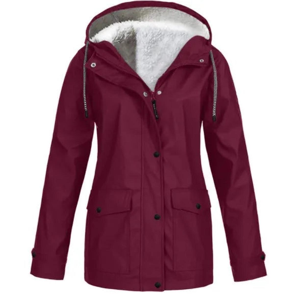 Dames Outdoor Jas met Capuchon – Waterdicht, Winddicht & Fleece Gevoerd