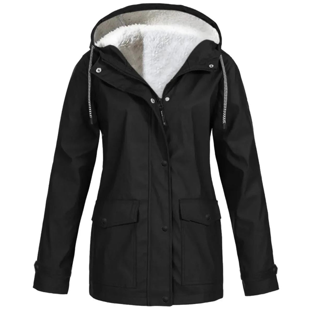 Dames Outdoor Jas met Capuchon – Waterdicht, Winddicht & Fleece Gevoerd