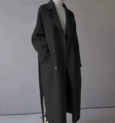 Lange Dames Trenchcoat van Wolmix – Chic & Warm