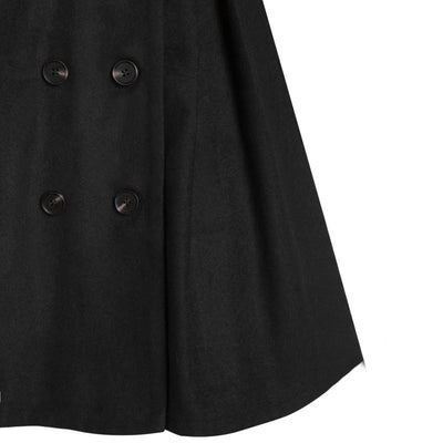 Dames Wintermantel met Bontkraag – Dubbelrijige Elegantie