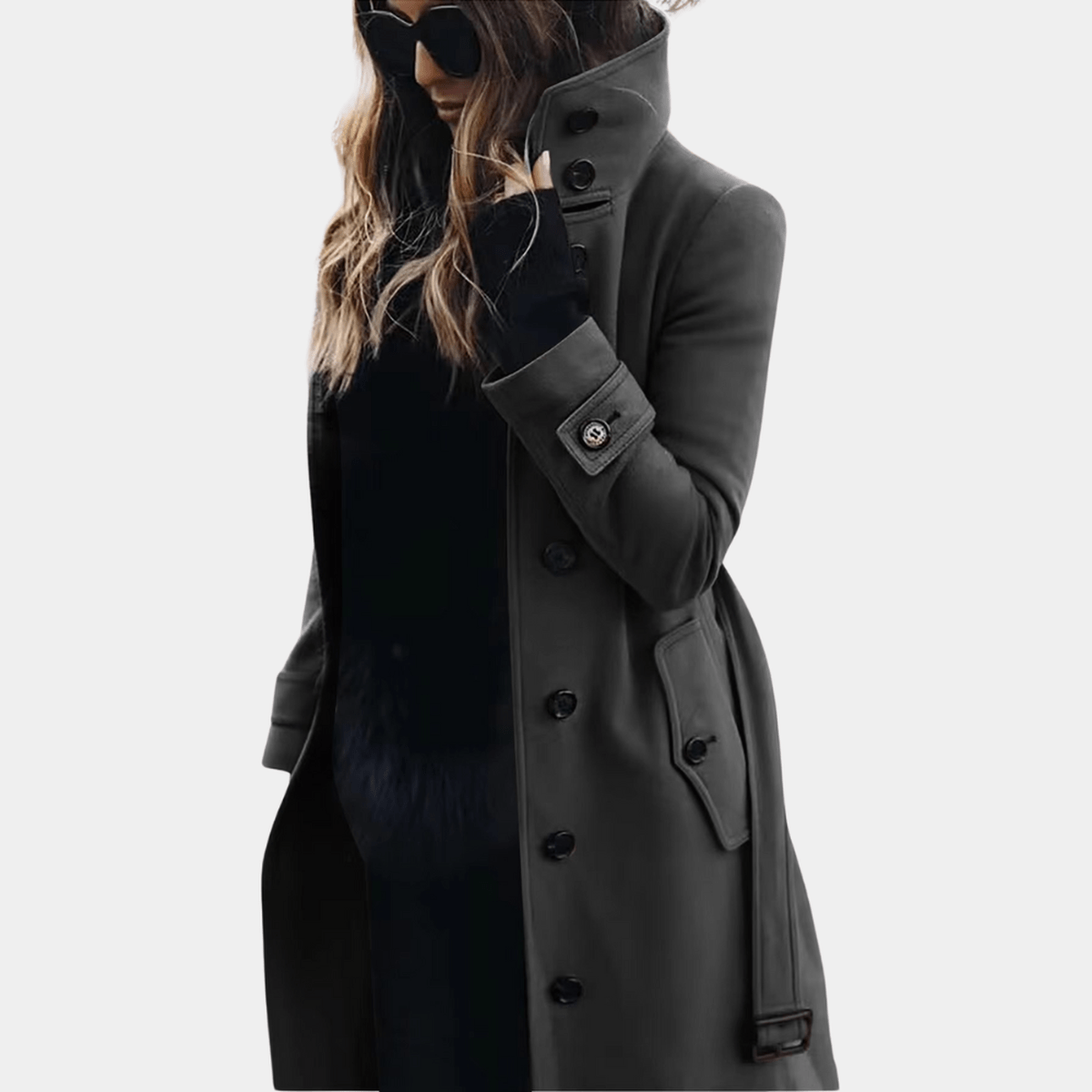Dames Elegante Trenchcoat – Warm & Tijdloos Design
