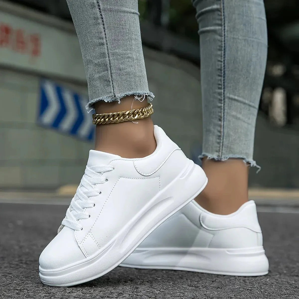 Dames Orthopedische Leren Sneakers – Lichtgewicht & Comfortabel