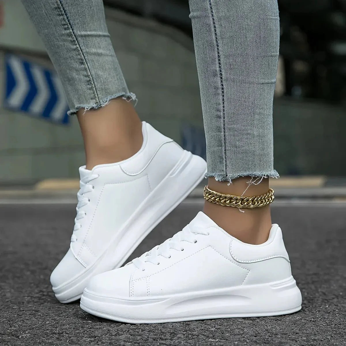 Dames Orthopedische Leren Sneakers – Lichtgewicht & Comfortabel