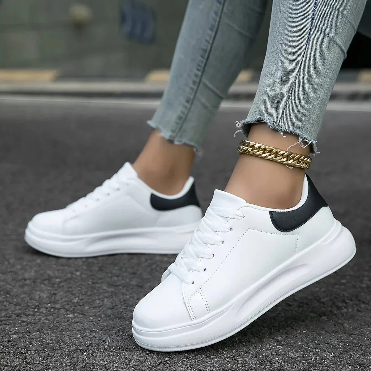 Dames Orthopedische Leren Sneakers – Lichtgewicht & Comfortabel