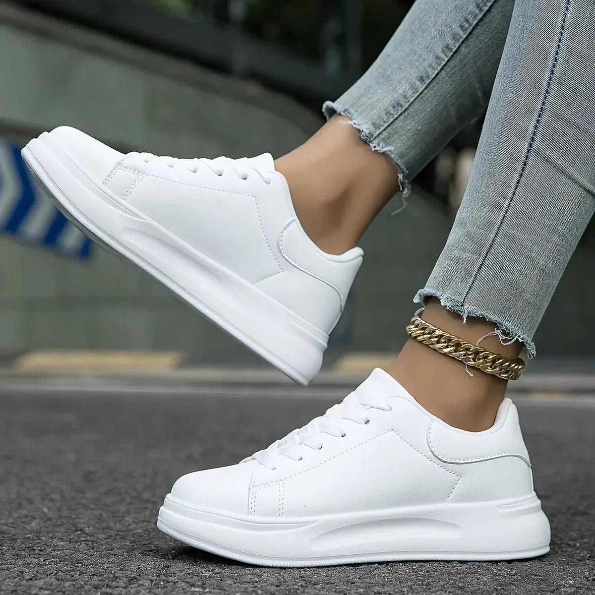 Dames Orthopedische Leren Sneakers – Lichtgewicht & Comfortabel