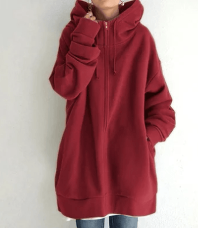 Dames Zip-Up Hoodie – Elegant & Comfortabel Design