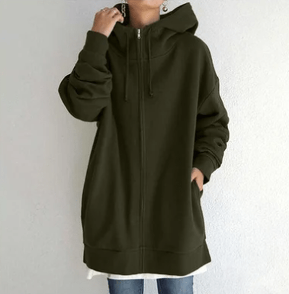 Dames Zip-Up Hoodie – Elegant & Comfortabel Design