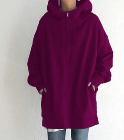Dames Zip-Up Hoodie – Elegant & Comfortabel Design