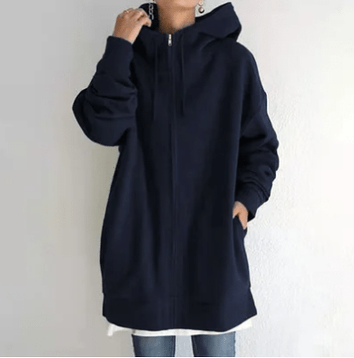 Dames Zip-Up Hoodie – Elegant & Comfortabel Design