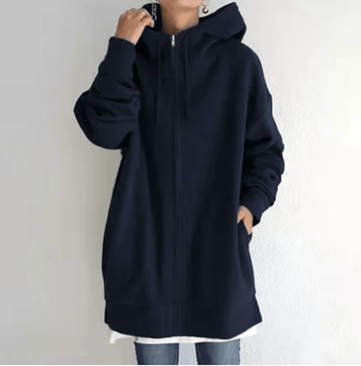Dames Zip-Up Hoodie – Elegant & Comfortabel Design