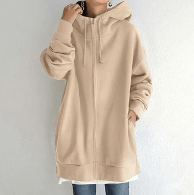 Dames Zip-Up Hoodie – Elegant & Comfortabel Design