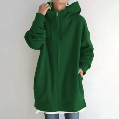 Dames Zip-Up Hoodie – Elegant & Comfortabel Design