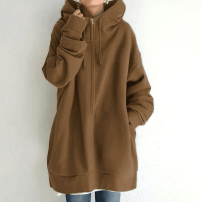 Dames Zip-Up Hoodie – Elegant & Comfortabel Design
