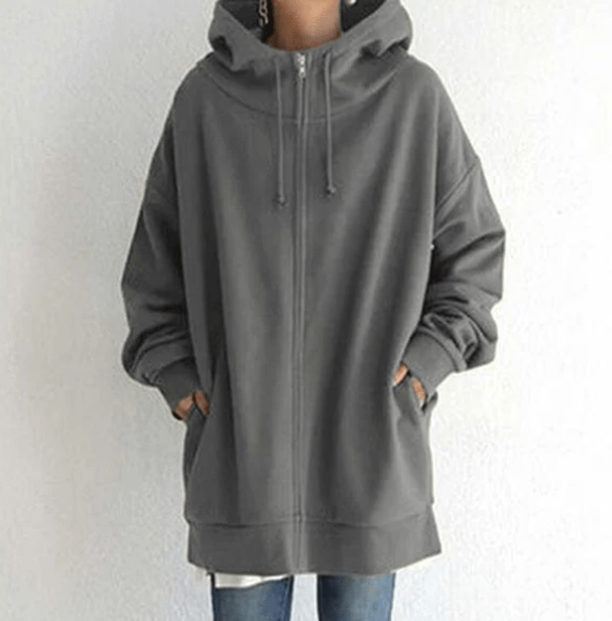 Dames Zip-Up Hoodie – Elegant & Comfortabel Design