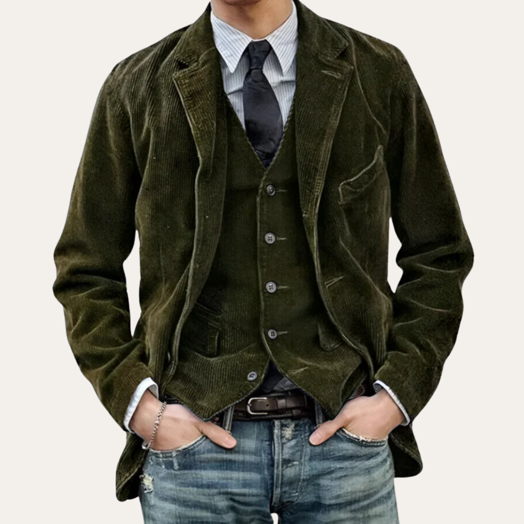 Heren Corduroy Blazer – Tijdloze Klassieker met Comfort