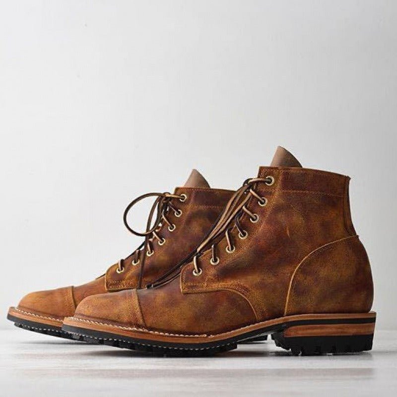 Torino Klassieke Leren Veterboots voor Heren – Comfort & Grip