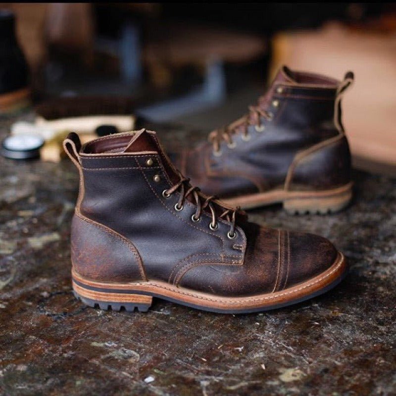 Torino Klassieke Leren Veterboots voor Heren – Comfort & Grip
