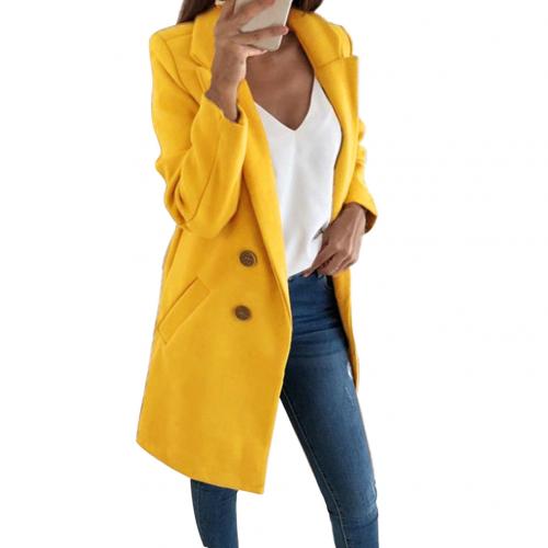 Dames Lange Blazer Mantel – Elegant & Warm voor Elke Gelegenheid