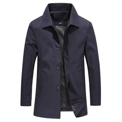 Heren Winterjas – Halflang, Single-Breasted & Tijdloos Design