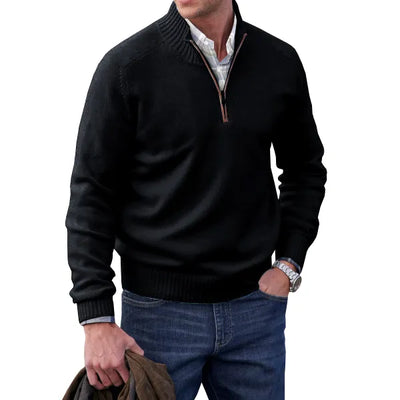 Lugano Kasjmier Pullover met Rits