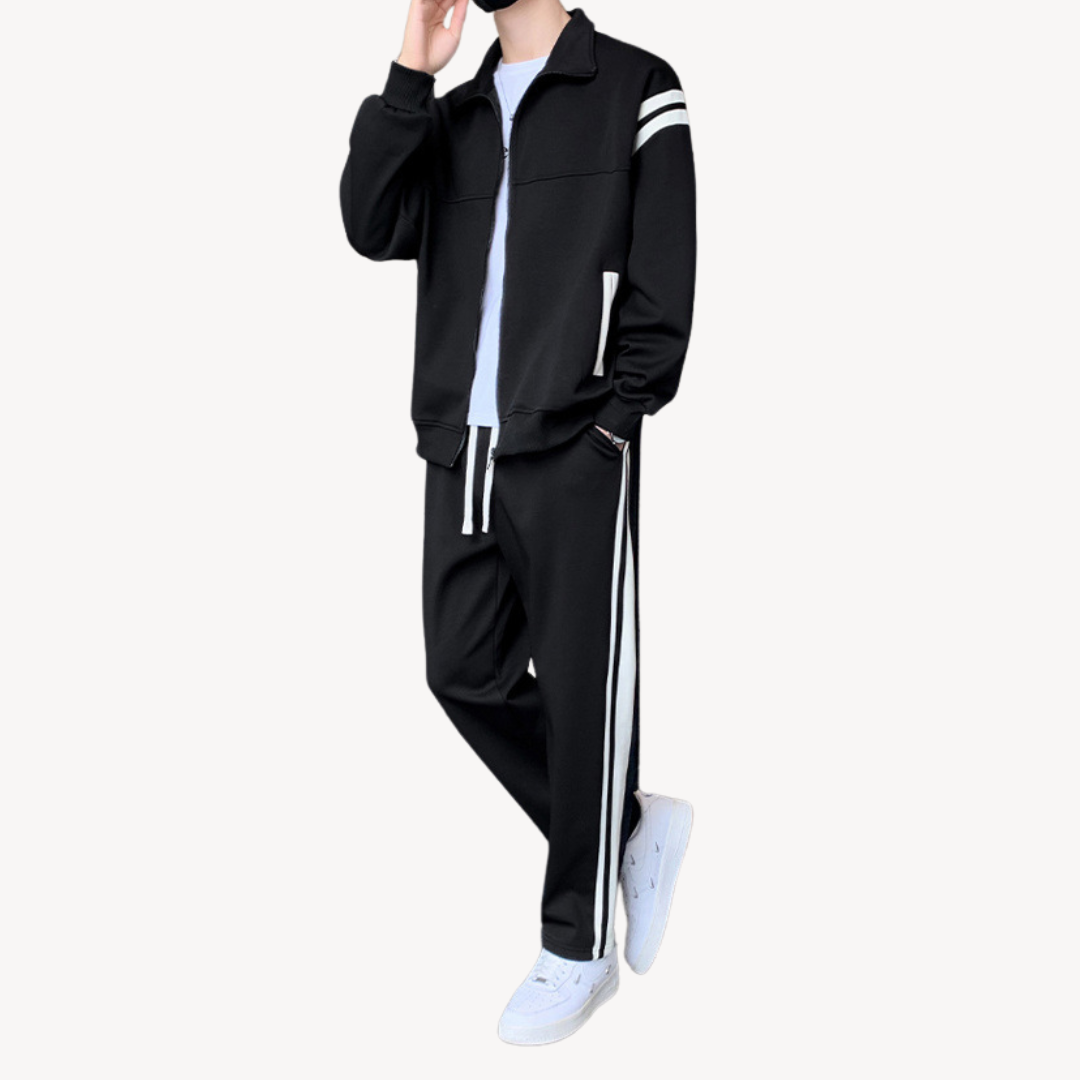 Heren Trainingspak Katoen – 2-Delige Set met Vest & Joggingbroek