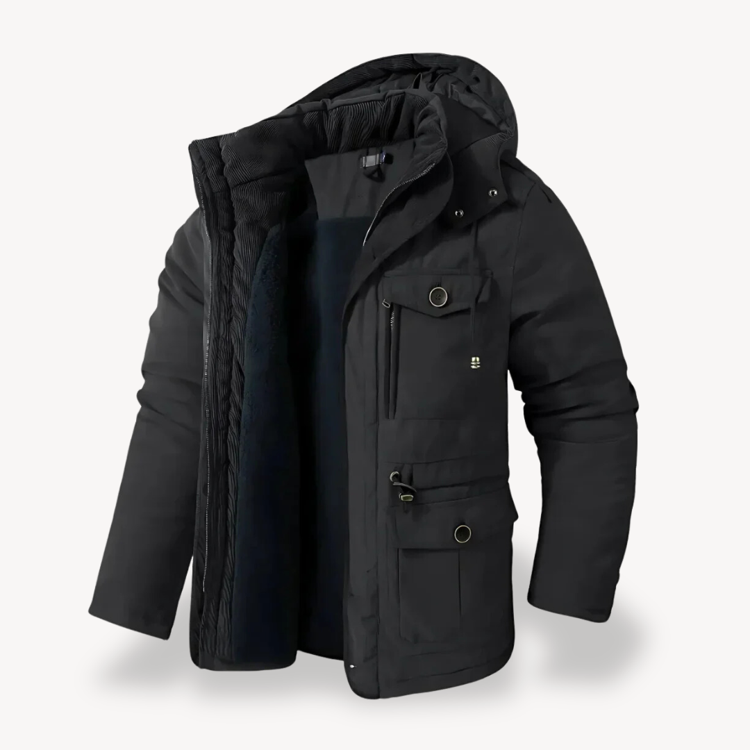 Heren Winter Parka – Waterdicht en Gevoerd met Kunstbont