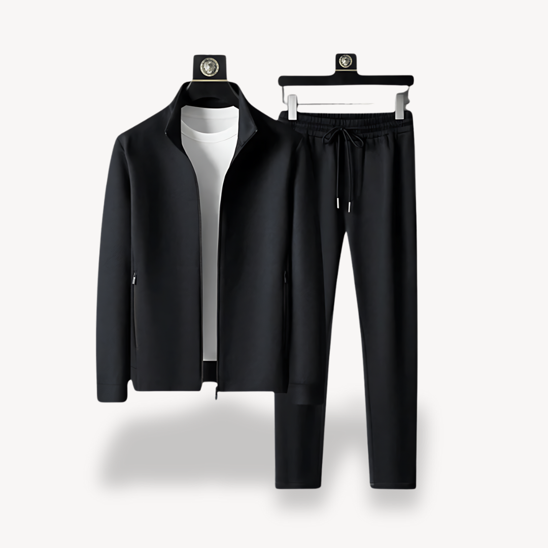 Heren Trainingspak 2-Delig – Slim Fit Hoodie & Joggingbroek Katoen