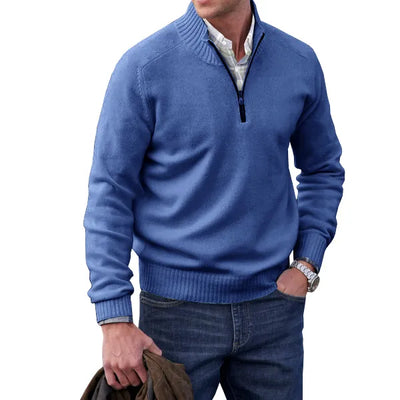 Lugano Kasjmier Pullover met Rits