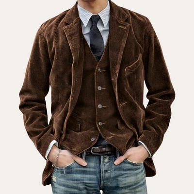 Heren Corduroy Blazer – Tijdloze Klassieker met Comfort