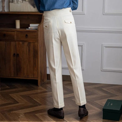 Klassieke Pantalon met Plooi – Luxe Regular Fit Herenbroek