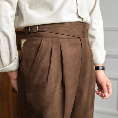 Klassieke Pantalon met Plooi – Luxe Regular Fit Herenbroek
