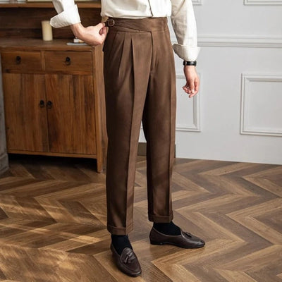 Klassieke Pantalon met Plooi – Luxe Regular Fit Herenbroek