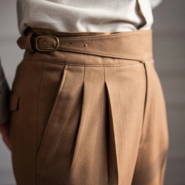 Klassieke Pantalon met Plooi – Luxe Regular Fit Herenbroek