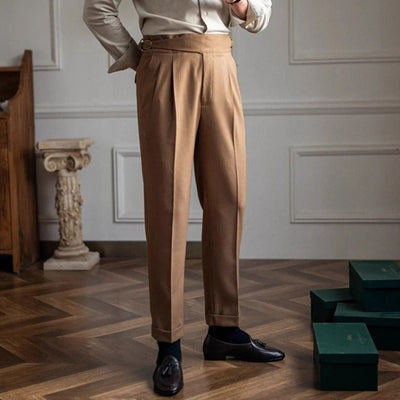 Klassieke Pantalon met Plooi – Luxe Regular Fit Herenbroek