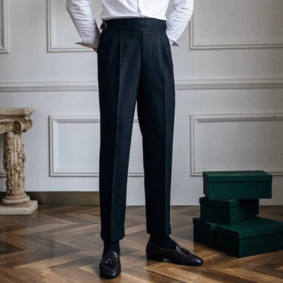 Klassieke Pantalon met Plooi – Luxe Regular Fit Herenbroek