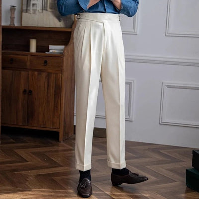 Klassieke Pantalon met Plooi – Luxe Regular Fit Herenbroek