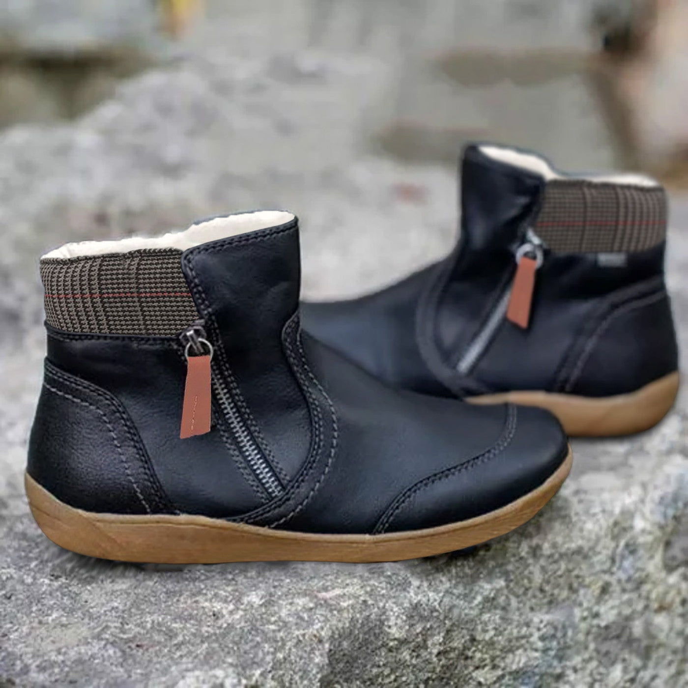 Waterdichte Orthopedische Leren Dameslaarzen – Comfort & Elegantie