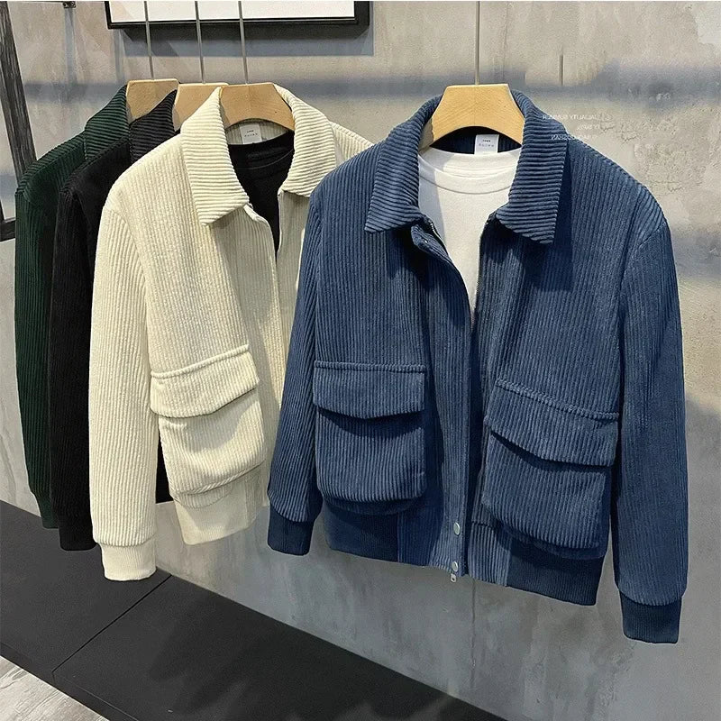 Gianni Stijlvolle Corduroy Heren Winterjas