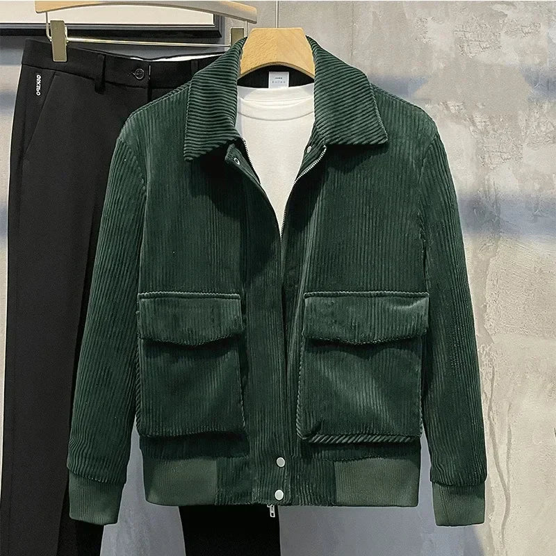 Gianni Stijlvolle Corduroy Heren Winterjas