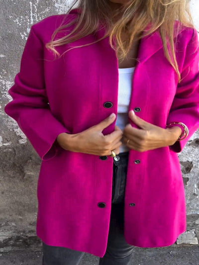 Dames Voorjaarsjas met Knoopdetails – Licht & Elegant