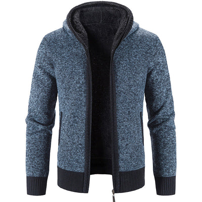 Heren Gebreid Vest – Warm Met Capuchon