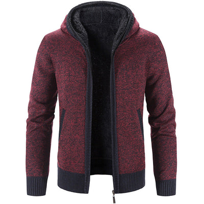 Heren Gebreid Vest – Warm Met Capuchon