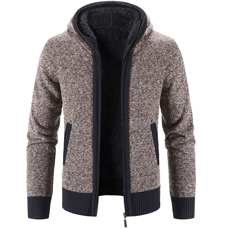 Heren Gebreid Vest – Warm Met Capuchon