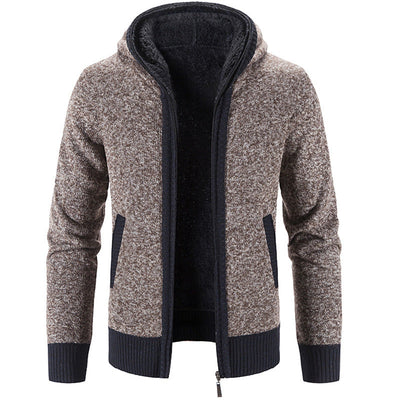 Heren Gebreid Vest – Warm Met Capuchon