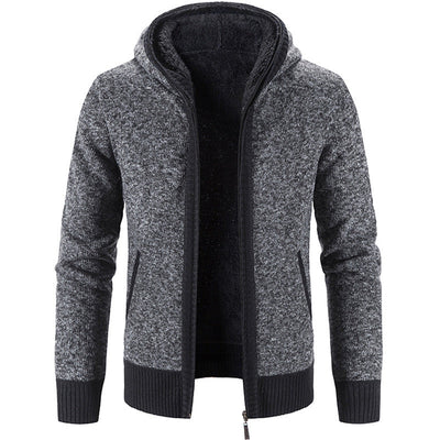 Heren Gebreid Vest – Warm Met Capuchon