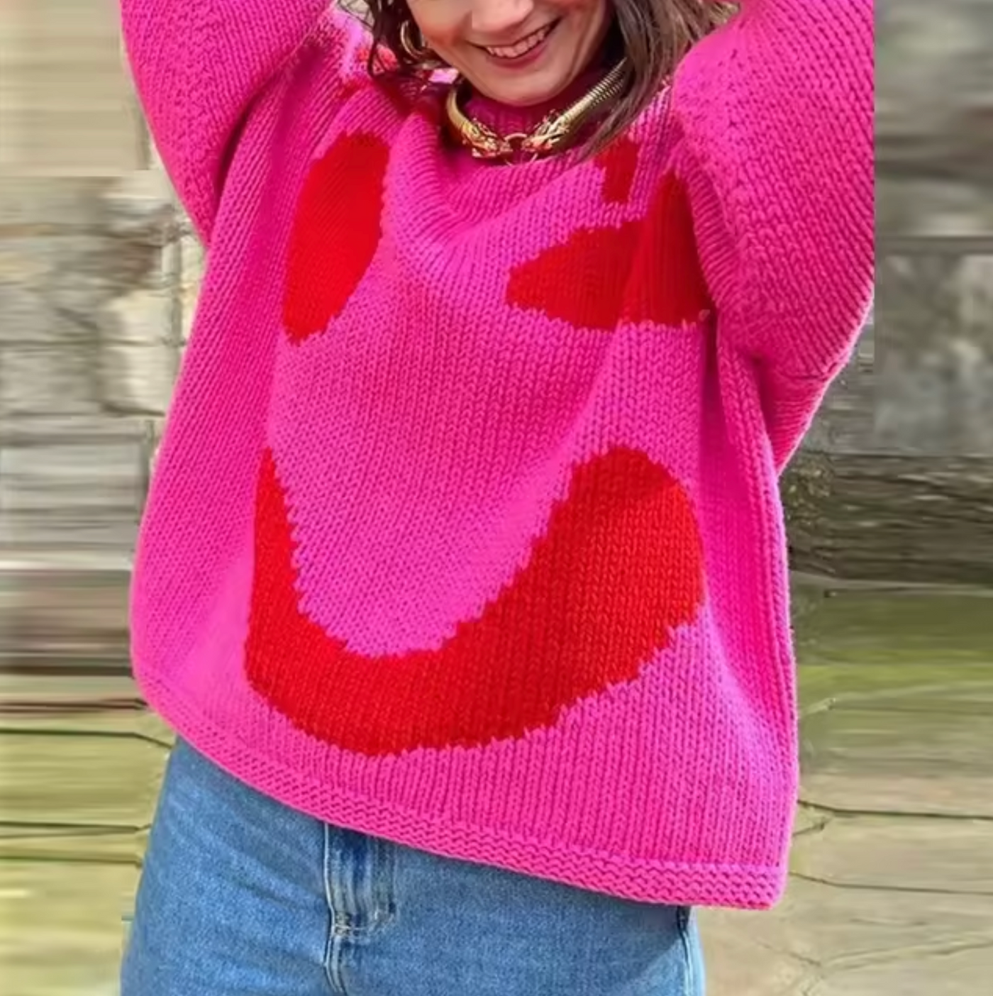 Elena – Oversized Boho Knit Trui