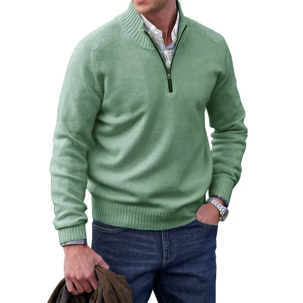 Lugano Kasjmier Pullover met Rits