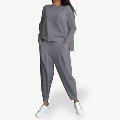 Dames Katoenen Lounge Set – Comfortabele 2-Delige Outfit