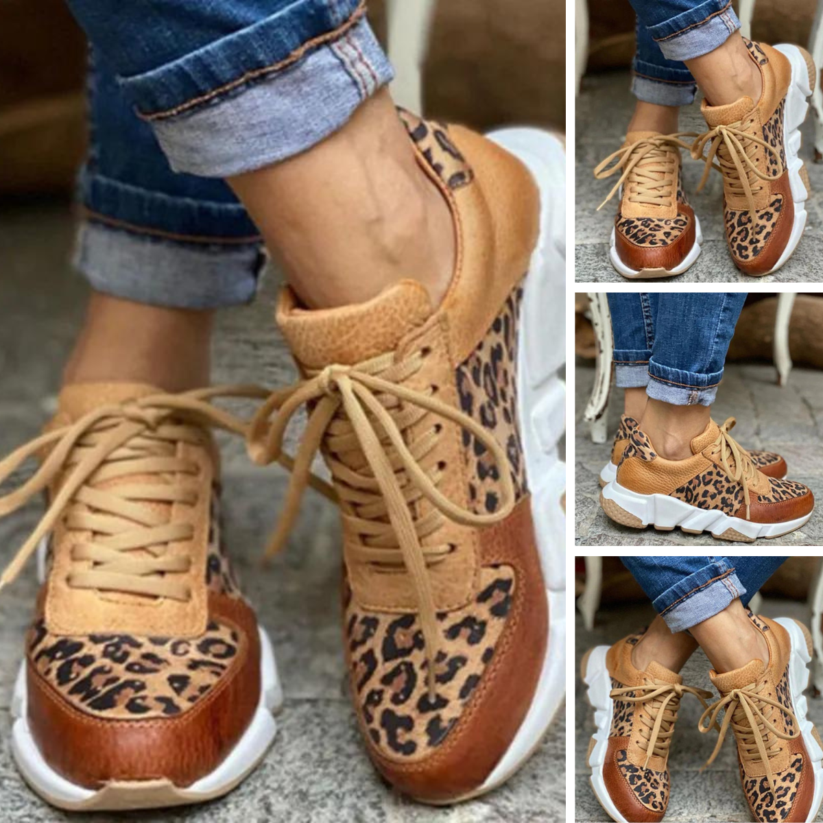 Selene Panterprint Sneakers – Stijlvol & Comfortabel met Statement