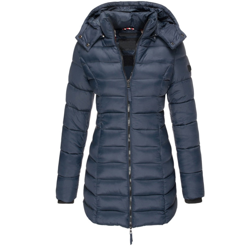 Moderne Puffer Winterjas met Afneembare Capuchon